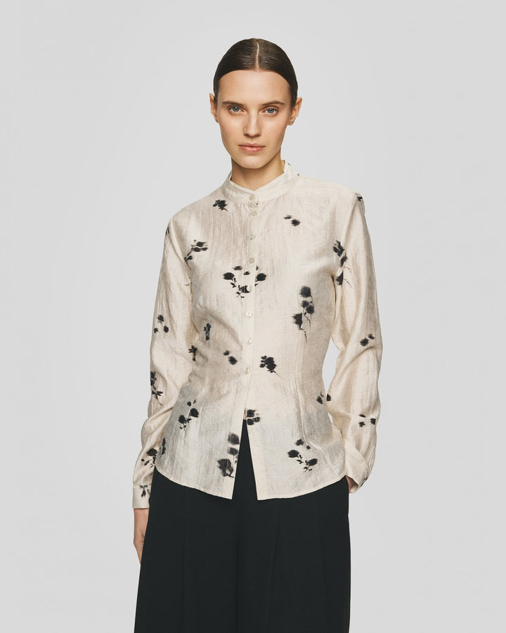 MSCHRianne Shirt AOP - Oatmeal Flower