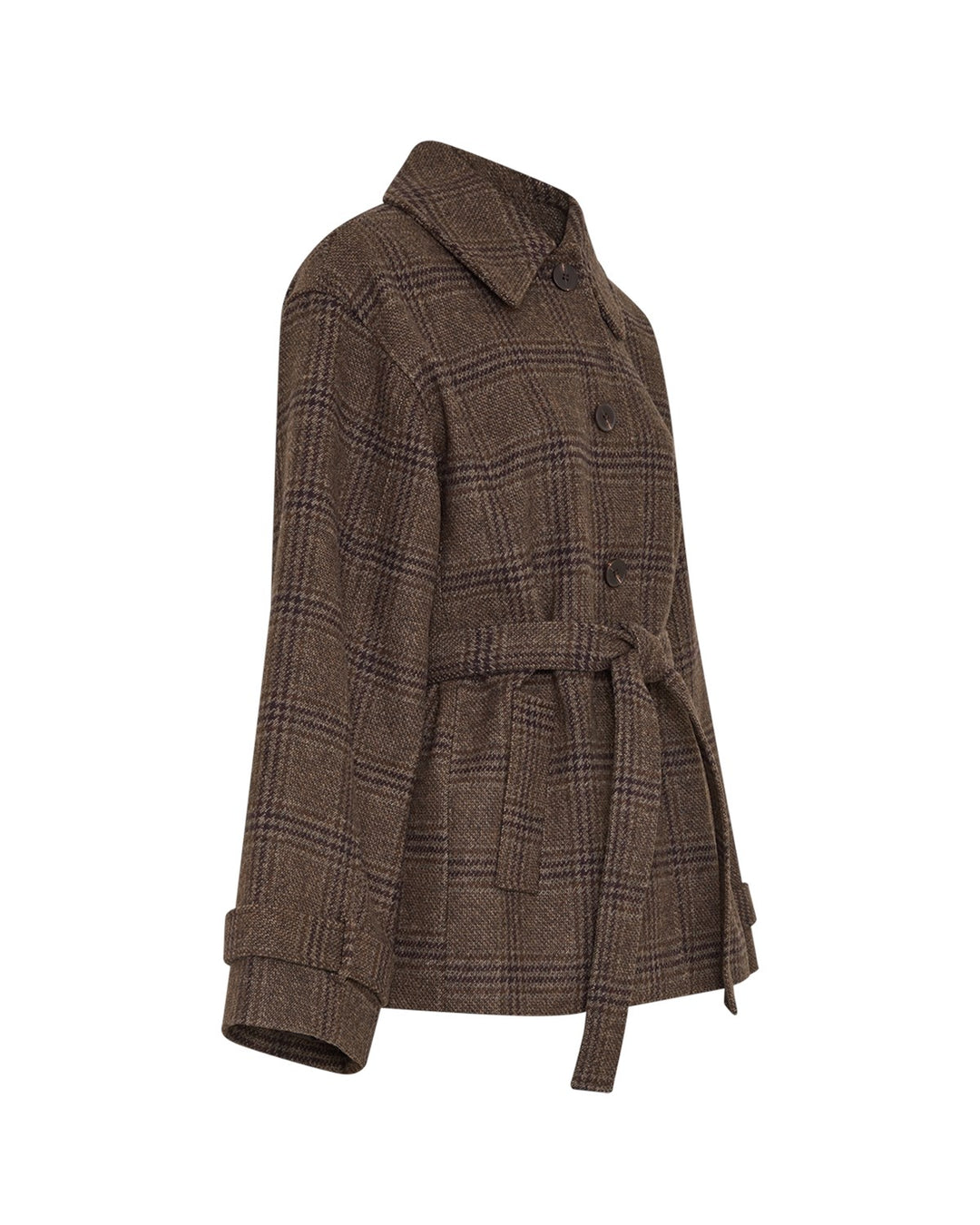 MSCHAmaranda Jacket CHK - Hot Fudge Rubbe