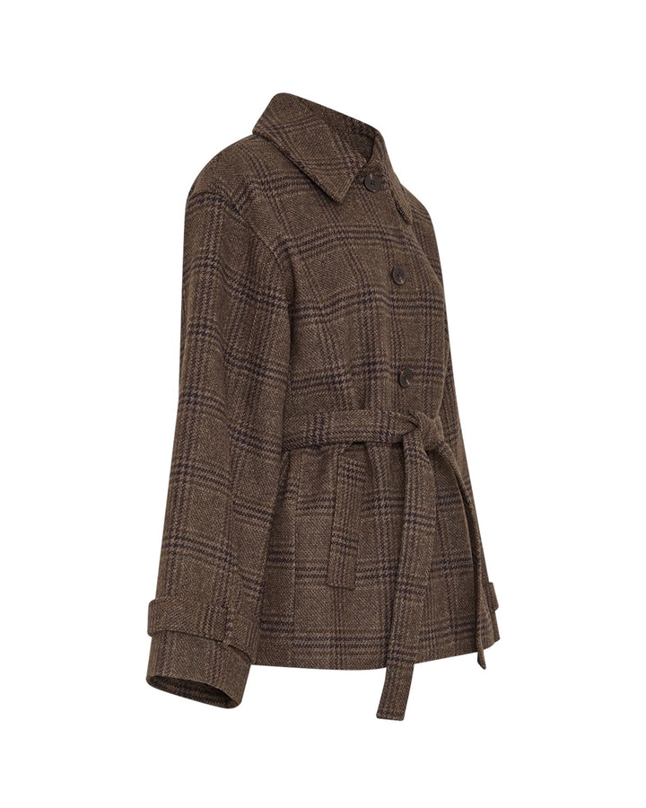 MSCHAmaranda Jacket CHK - Hot Fudge Rubbe