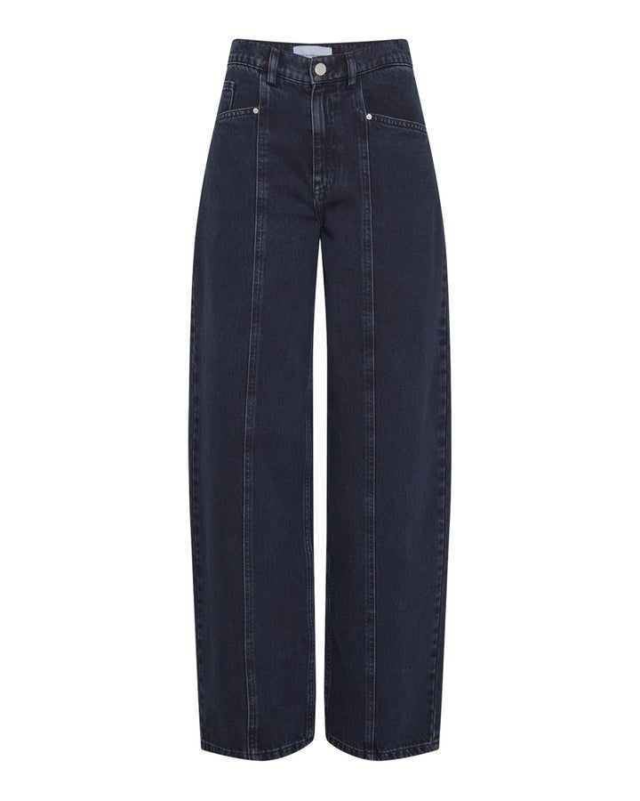 MSCHUtta Evi HW Tapered Jeans - Blue Black Wash