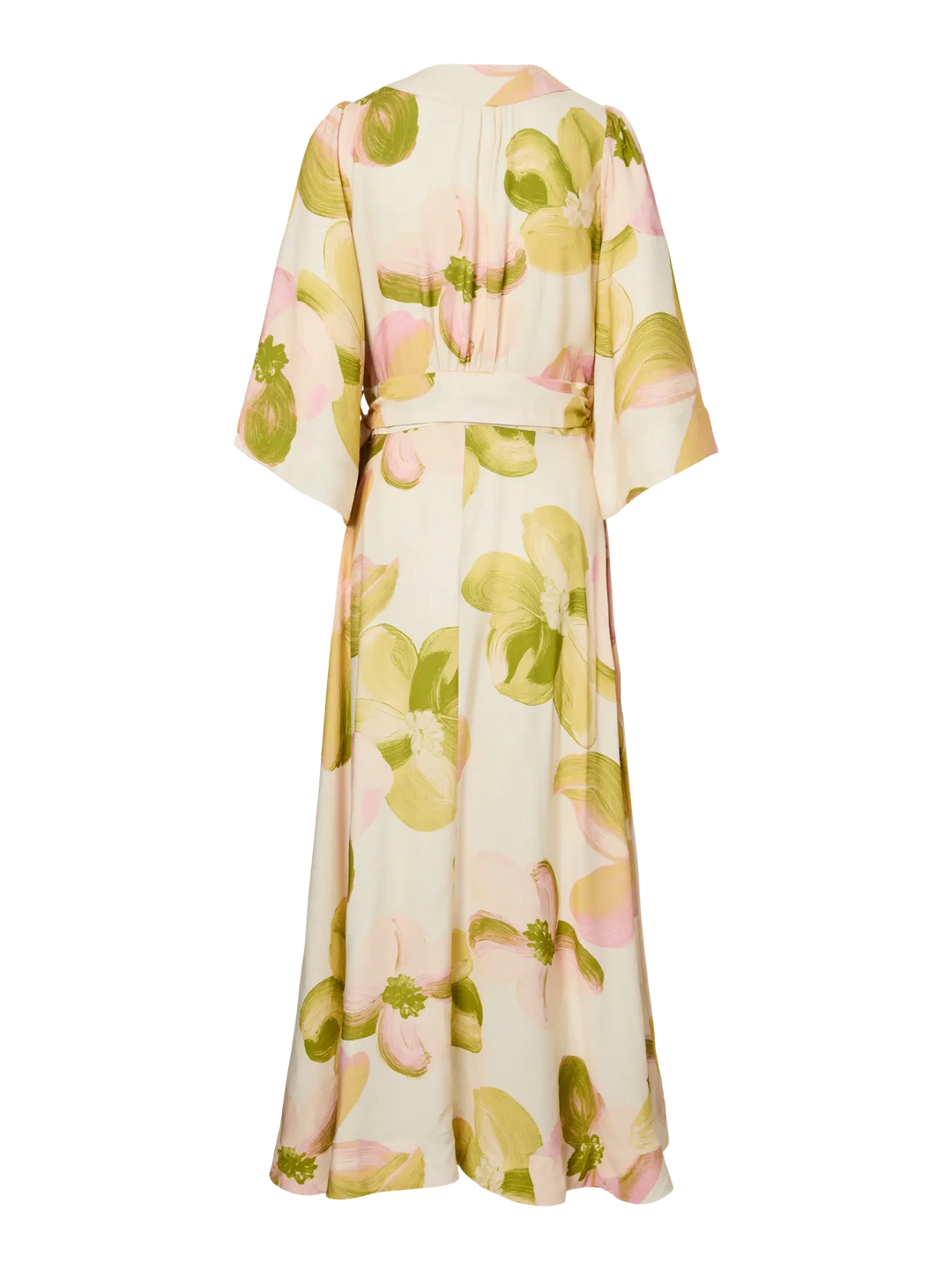 Yasmarga 3/4 Wrap Long Dress S. Noos - Pristine Marga Aop