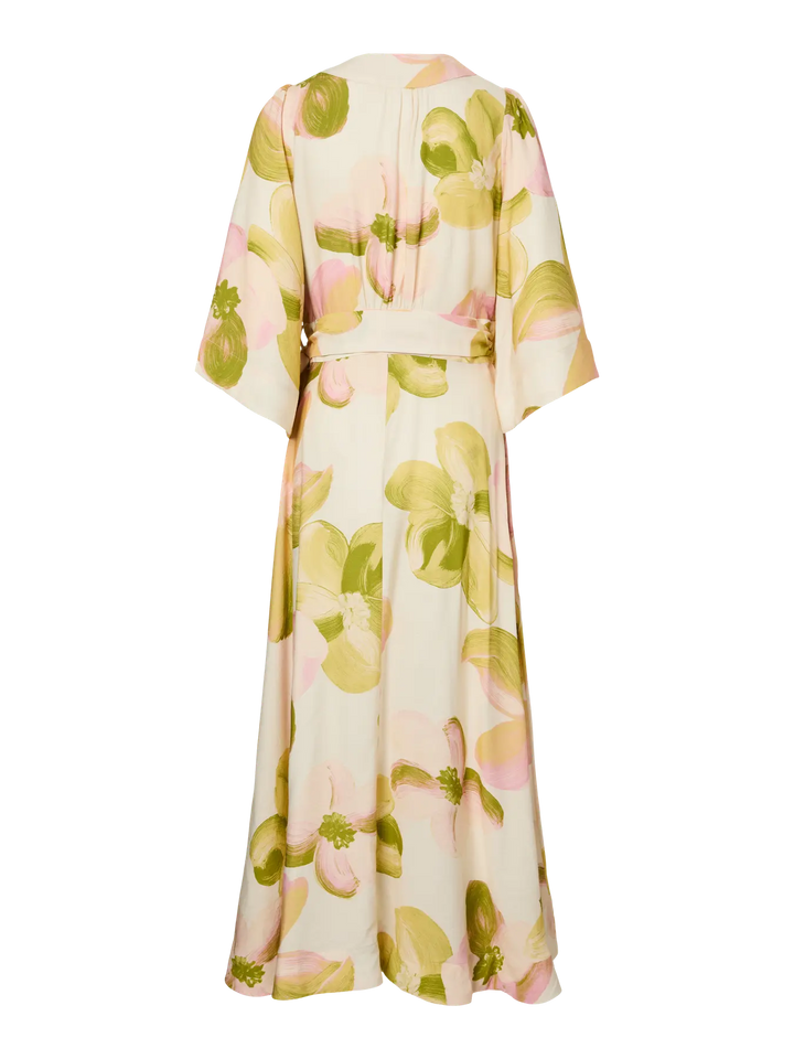 Yasmarga 3/4 Wrap Long Dress S. Noos - Pristine Marga Aop