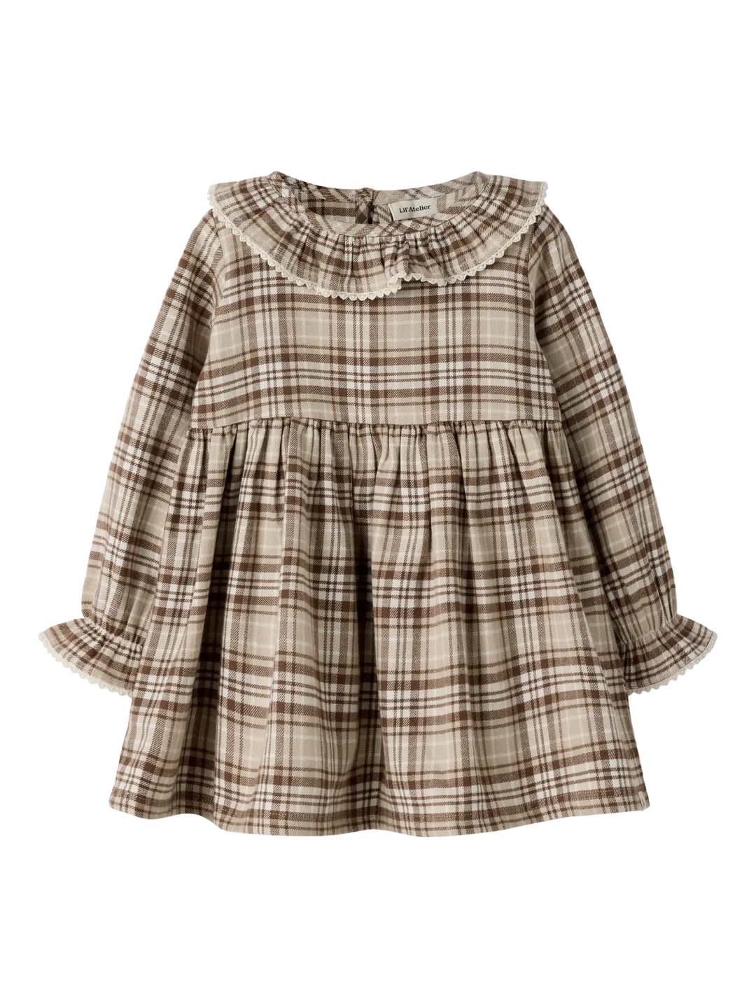 Nmfrenrik Ls Loose Dress Lil - White Pepper