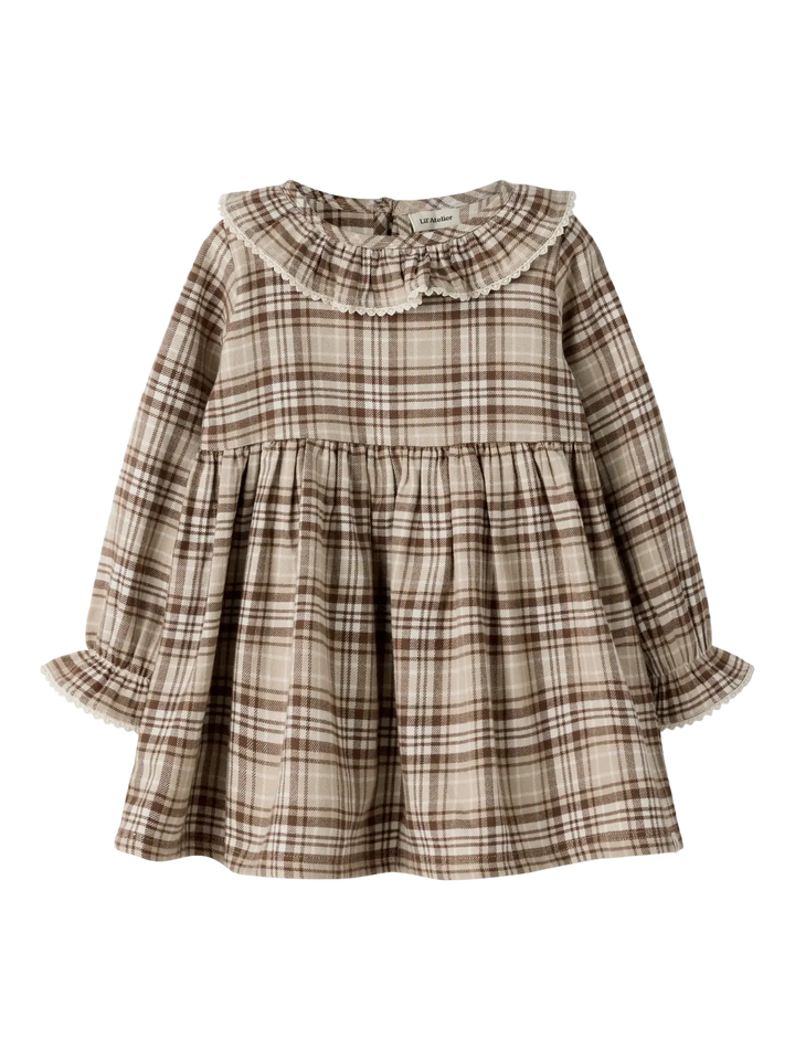Nmfrenrik Ls Loose Dress Lil - White Pepper