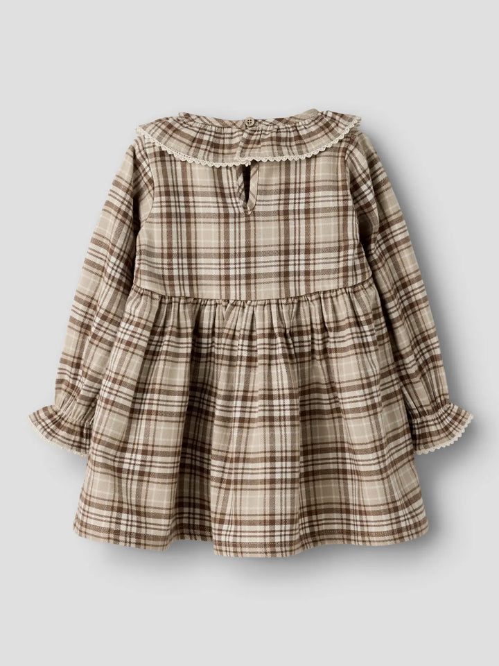 Nmfrenrik Ls Loose Dress Lil - White Pepper