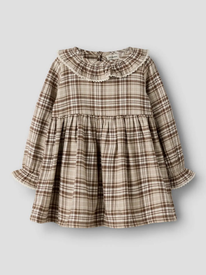 Nmfrenrik Ls Loose Dress Lil - White Pepper