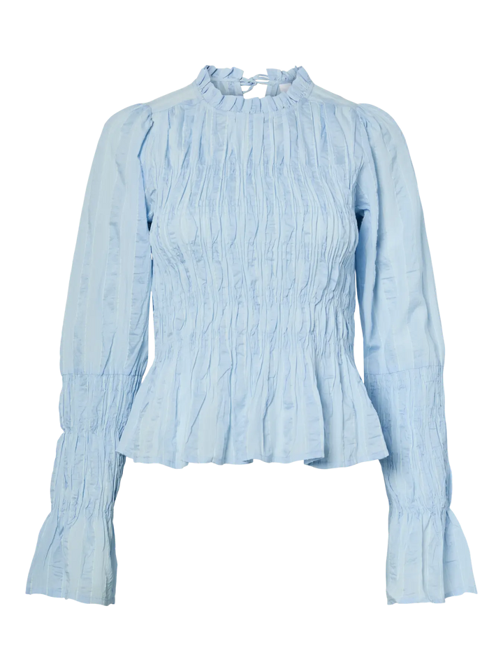 Yasrava Ls Smock Top S. - Skyway Star White