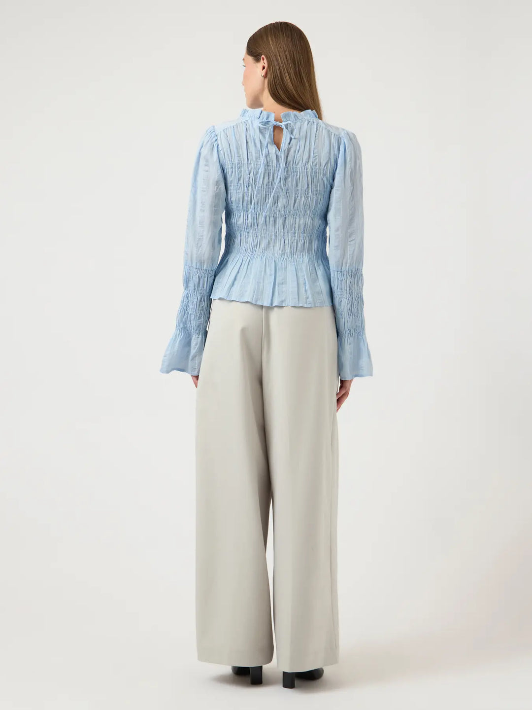 Yasrava Ls Smock Top S. - Skyway Star White