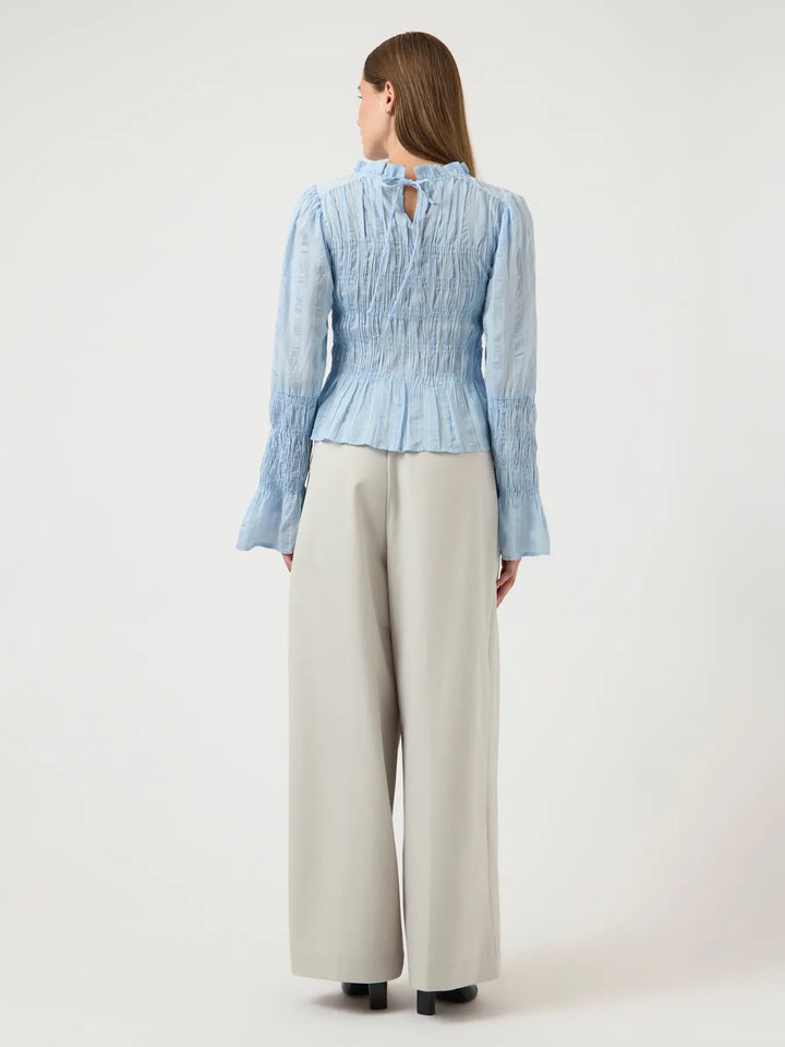 Yasrava Ls Smock Top S. - Skyway Star White