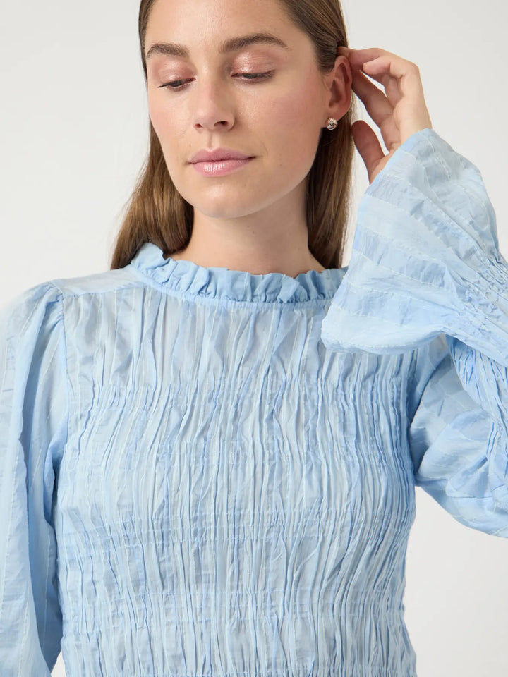 Yasrava Ls Smock Top S. - Skyway Star White