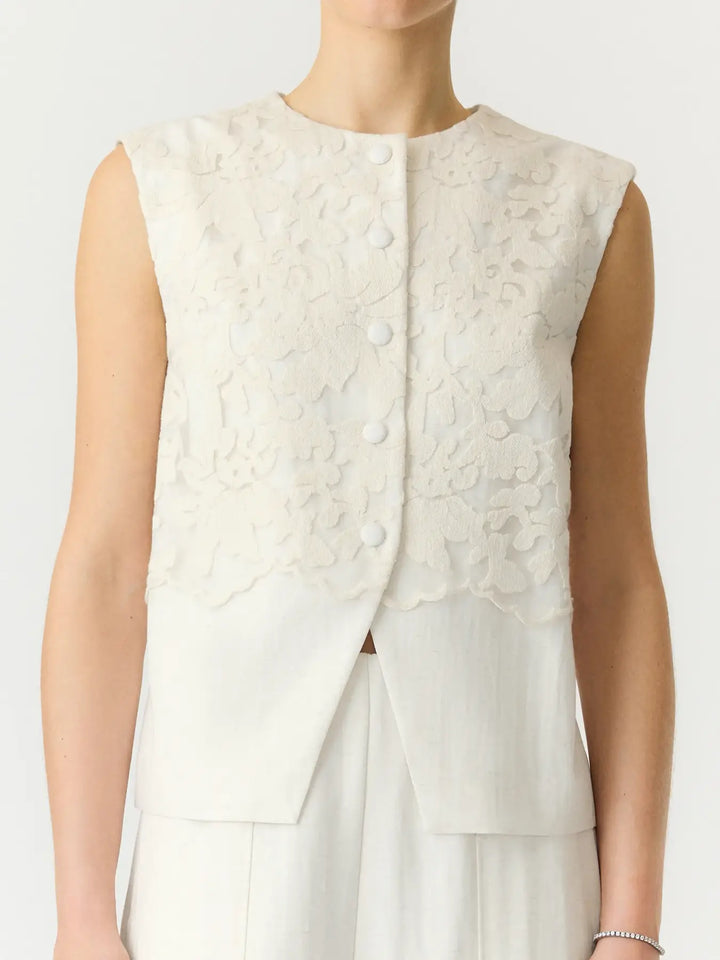 Yastama Waistcoat - Pristine Melange