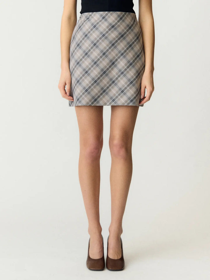 Yaschiro Hw Skirt - Dark Grey Grey Mix