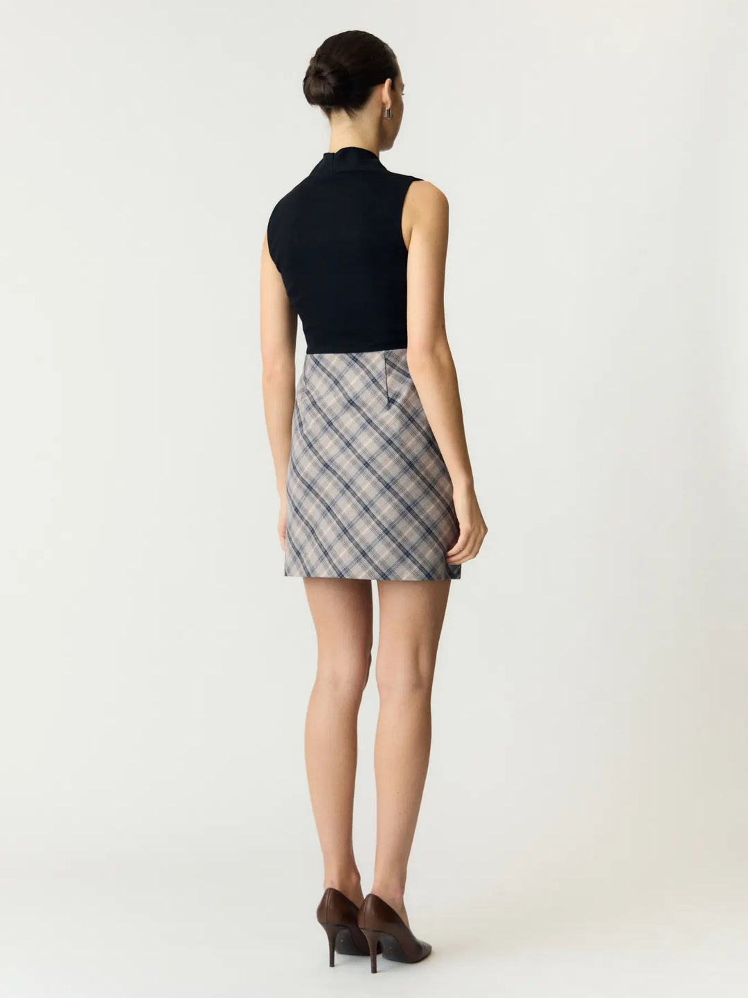 Yaschiro Hw Skirt - Dark Grey Grey Mix