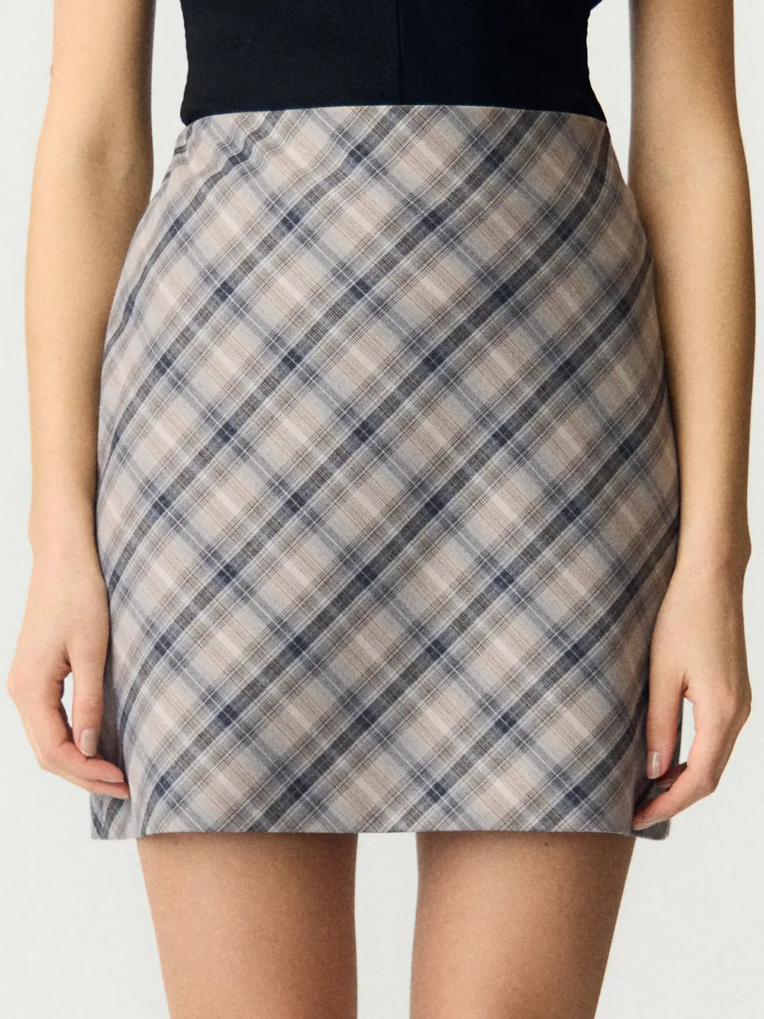 Yaschiro Hw Skirt - Dark Grey Grey Mix