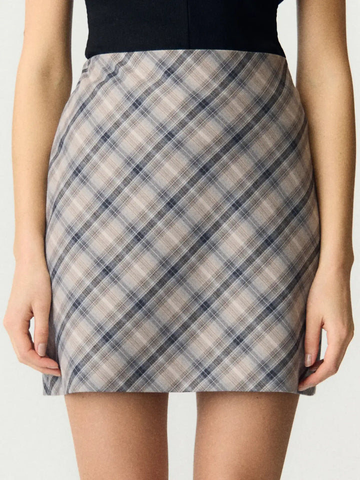 Yaschiro Hw Skirt - Dark Grey Grey Mix