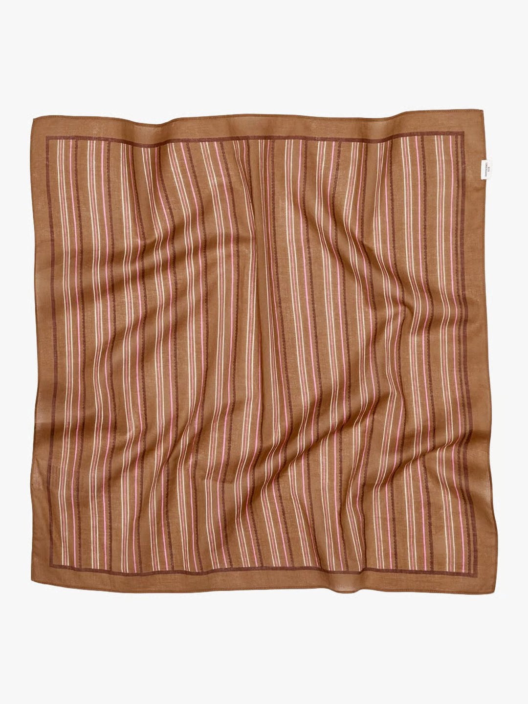 Scallopia Striped Cotta Scarf - Wood Thrush Brown