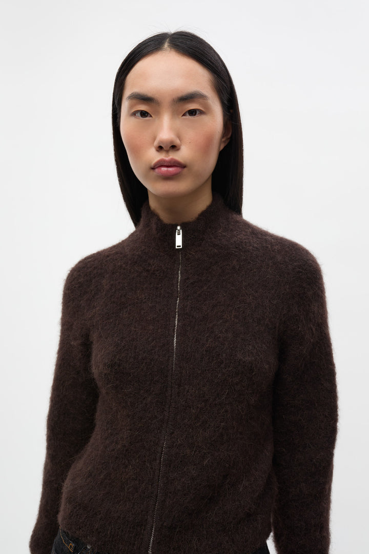 Enbessie Ls Cardigan 7289 - Chocolate Torte Mel