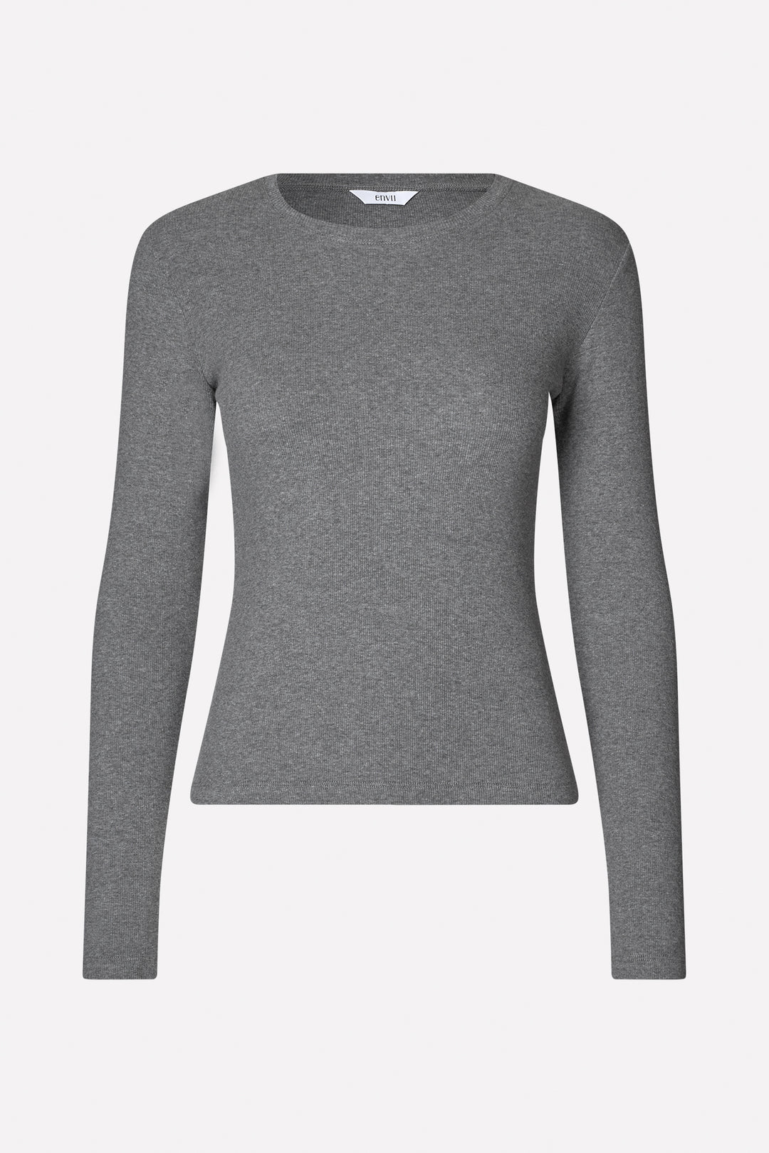 Enally Ls O-N Tee 5314 - Dark Grey Mel