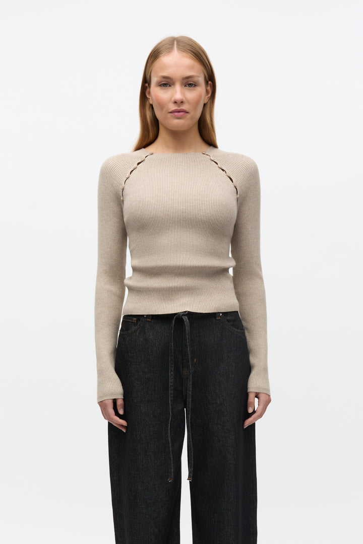 Enlana Ls Knit 7321 - Chinchilla Mel