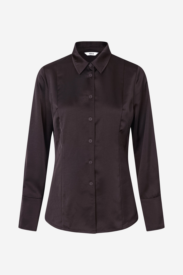 Enelena Ls Shirt 7306 - Chocolate Torte