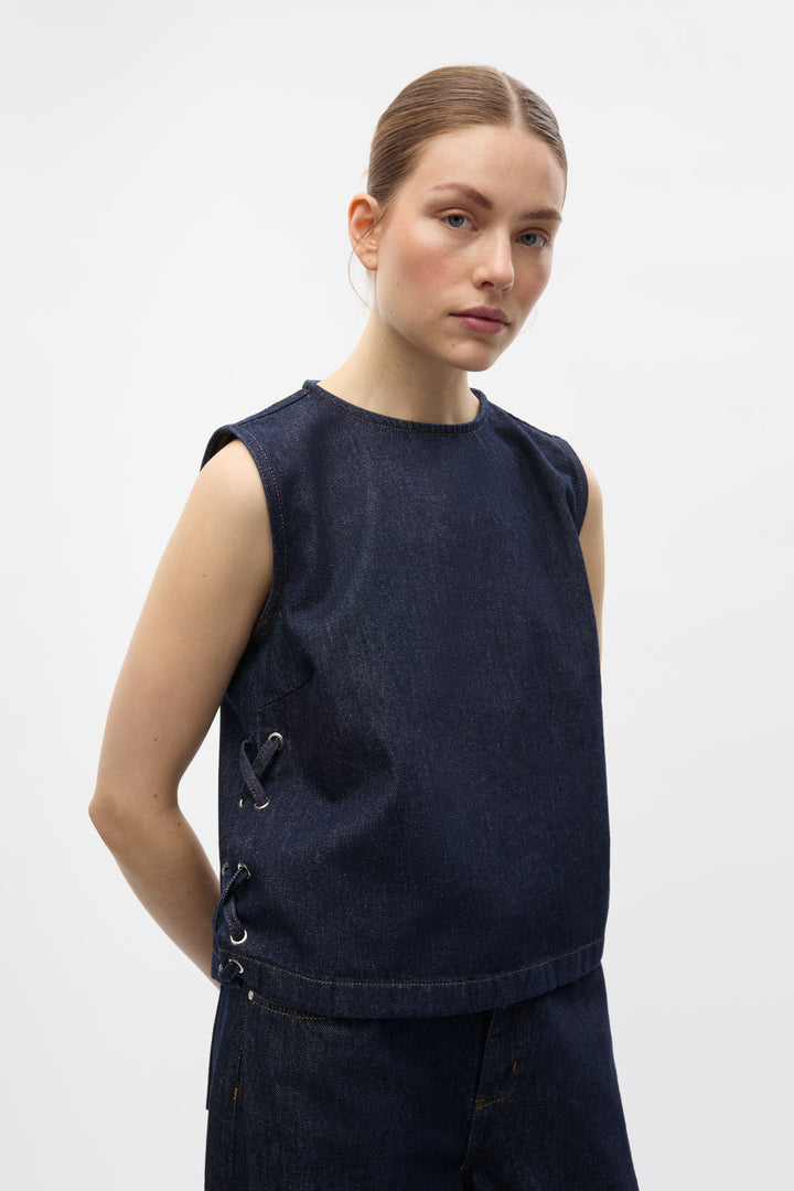 Eniris Sl Tie Top 7298 - Dark Blue Rinse