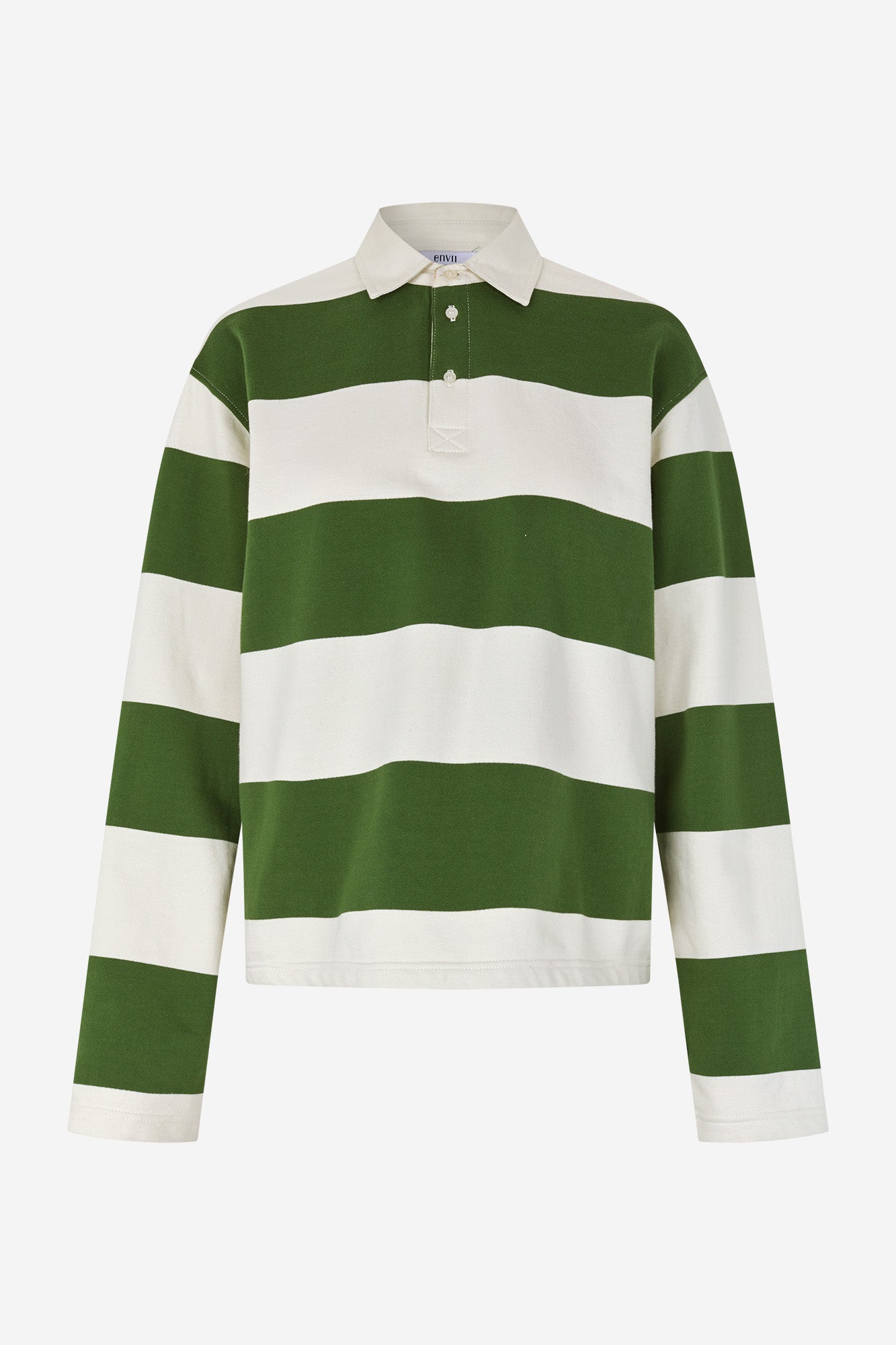 Entour Ls Polo St 7173 - Chive Gardenia Stripe