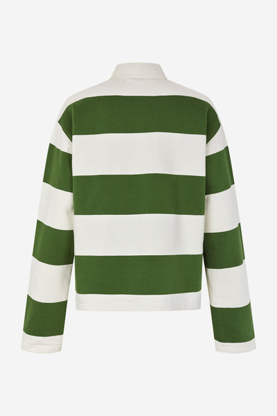 Entour Ls Polo St 7173 - Chive Gardenia Stripe