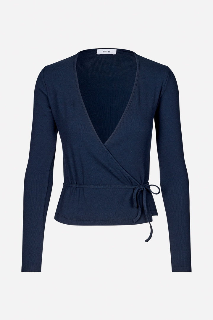 Enally Ls V-N Tee 5314 - Navy Blazer