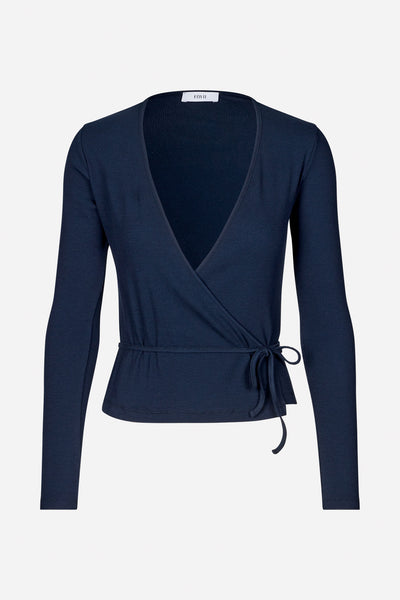 Enally Ls V-N Tee 5314 - Navy Blazer