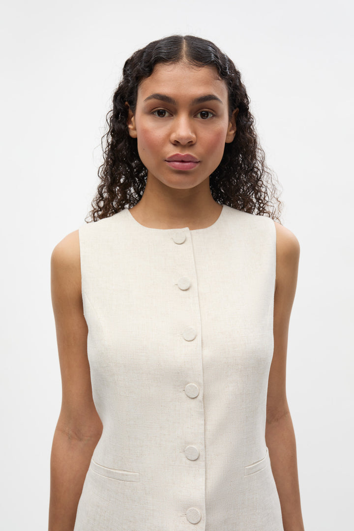 Endore O-N Long Vest 7247 - Light Sand Mel
