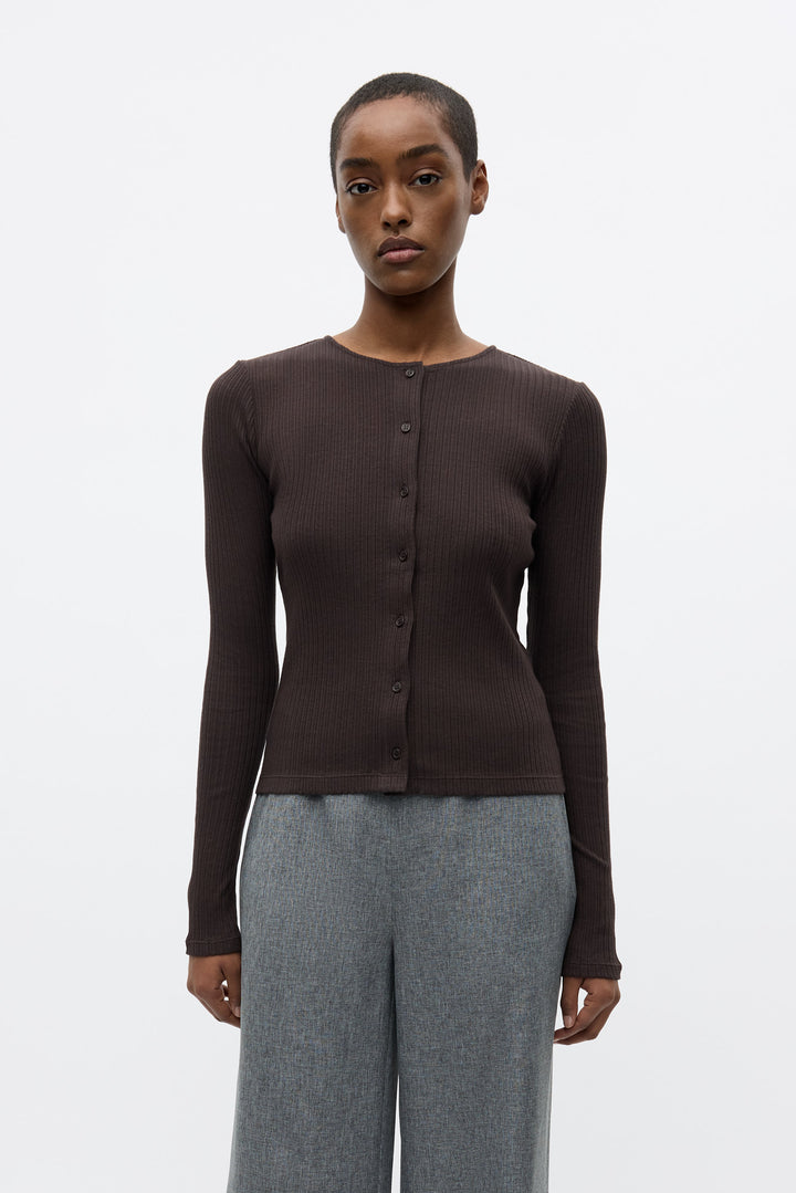 Envolvi Ls Long Cardigan 7275 - Chocolate Torte