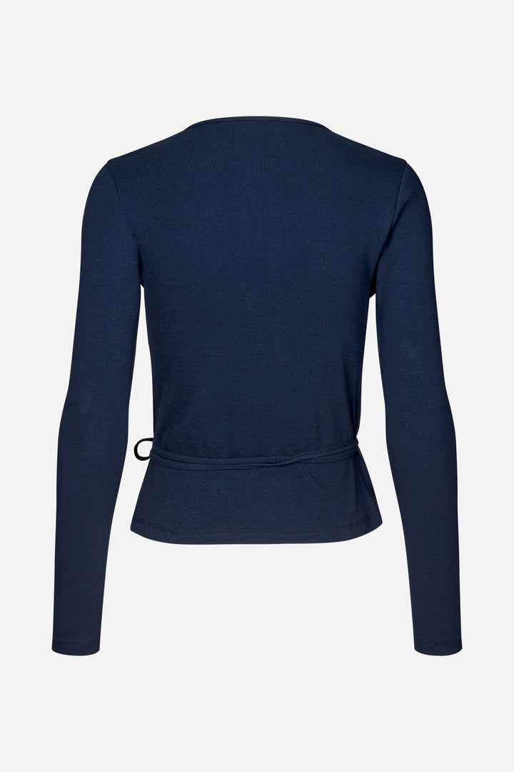 Enally Ls V-N Tee 5314 - Navy Blazer