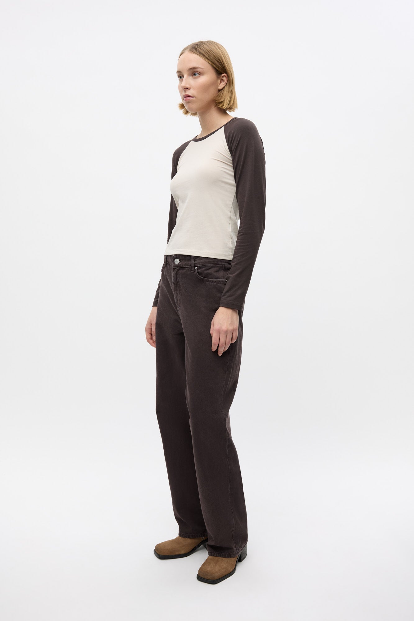 Enmolly Ls Raglan Tee 7143 - Chocolate Moon