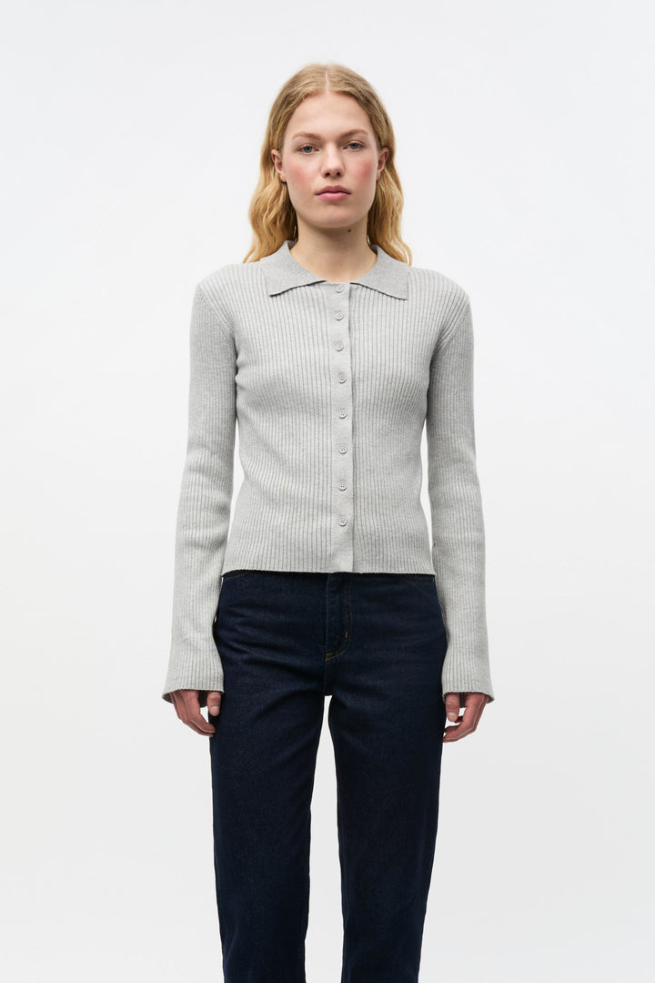 ENNEVADA LS CARDIGAN 7231 - Light Grey Mel