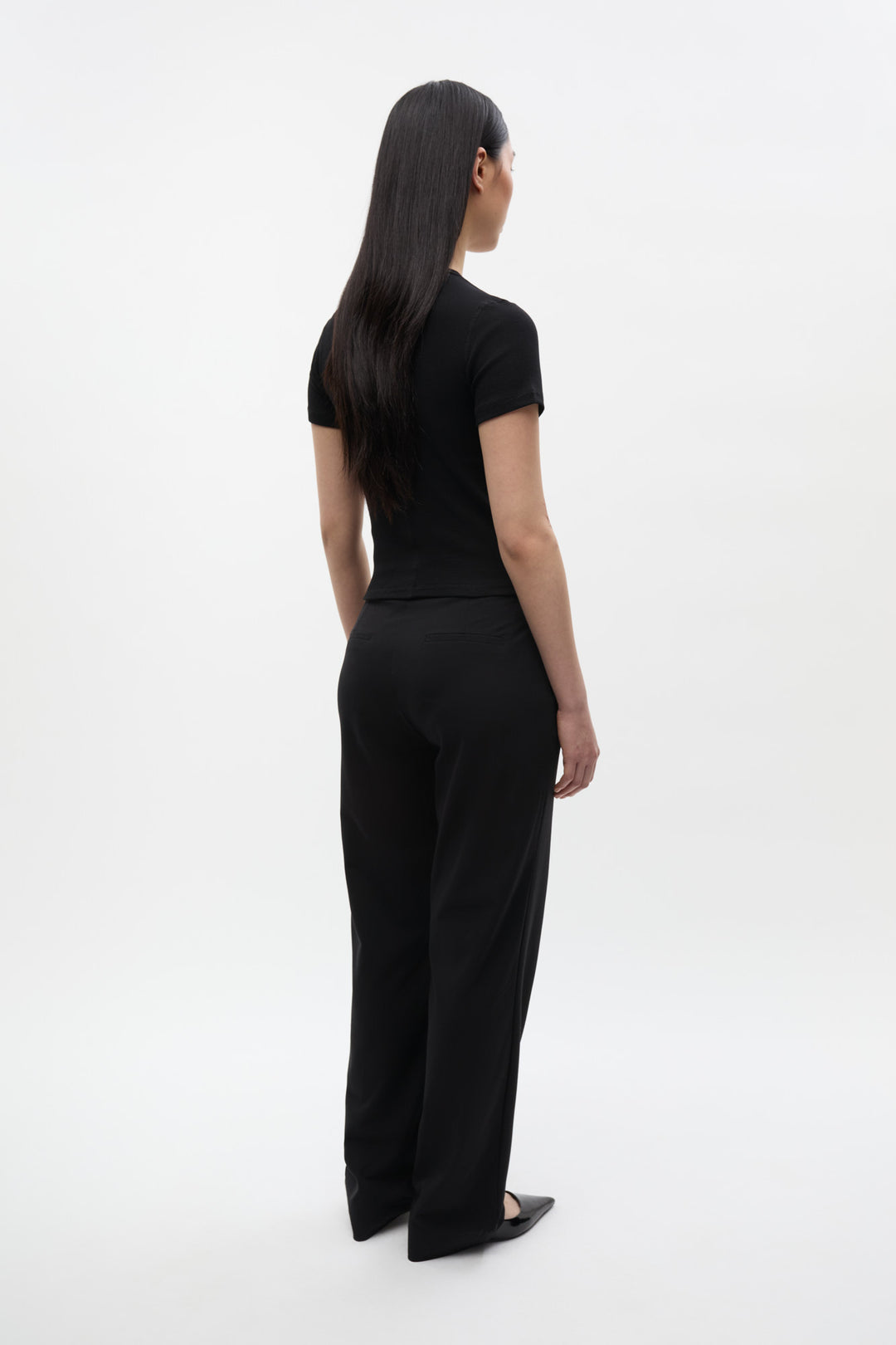 Enally Ss Crop Tee 5314 - Black