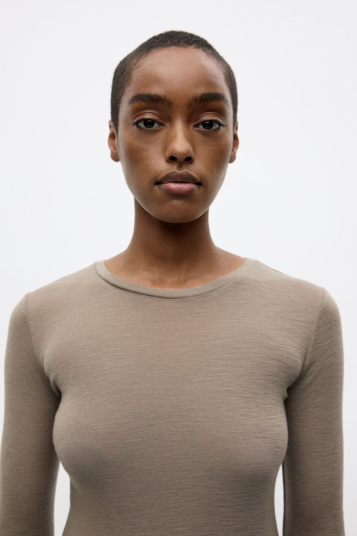 Enanna Ls O-N Tee 7226 - Brindle