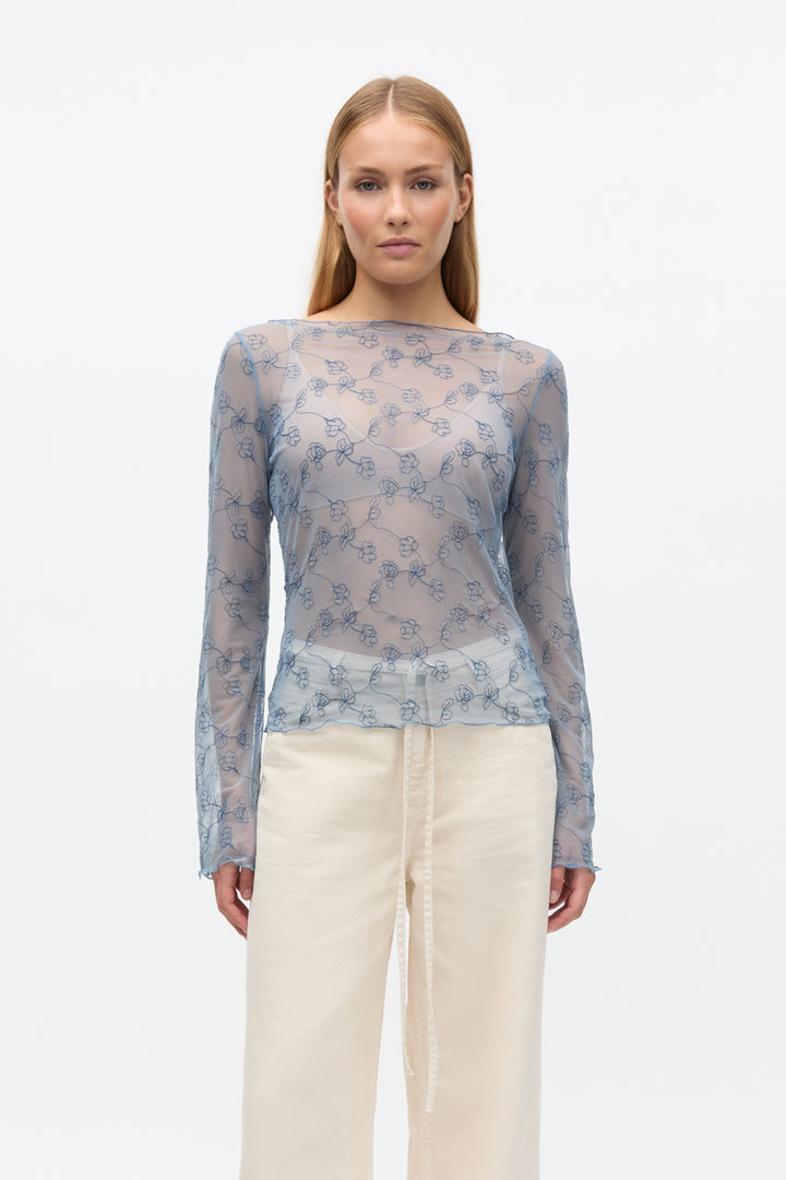 Ennicola Ls Top 7191 - Faded Denim