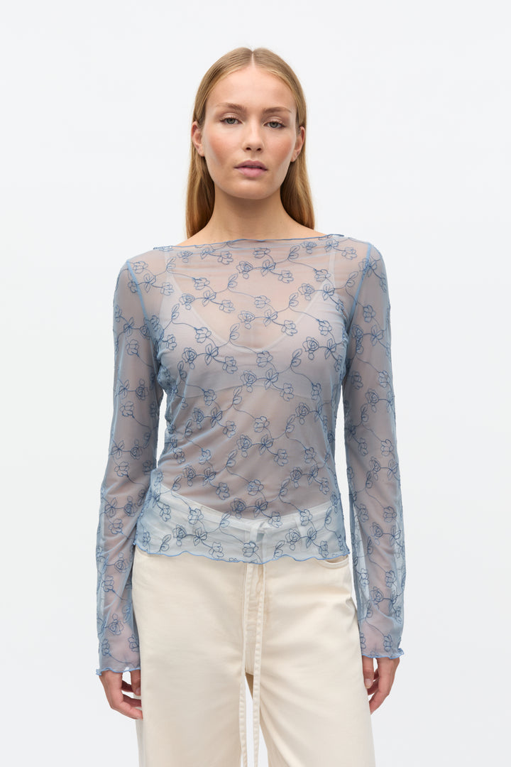 Ennicola Ls Top 7191 - Faded Denim