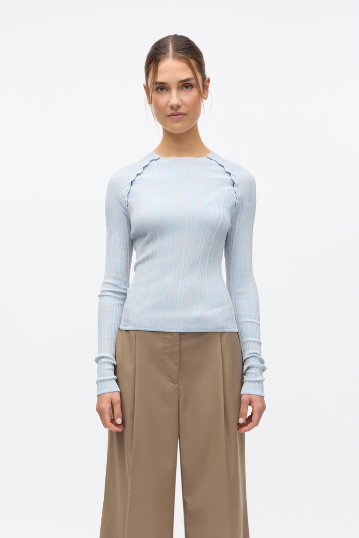 Enlany Ls Knit 7402 - Faded Denim Grey