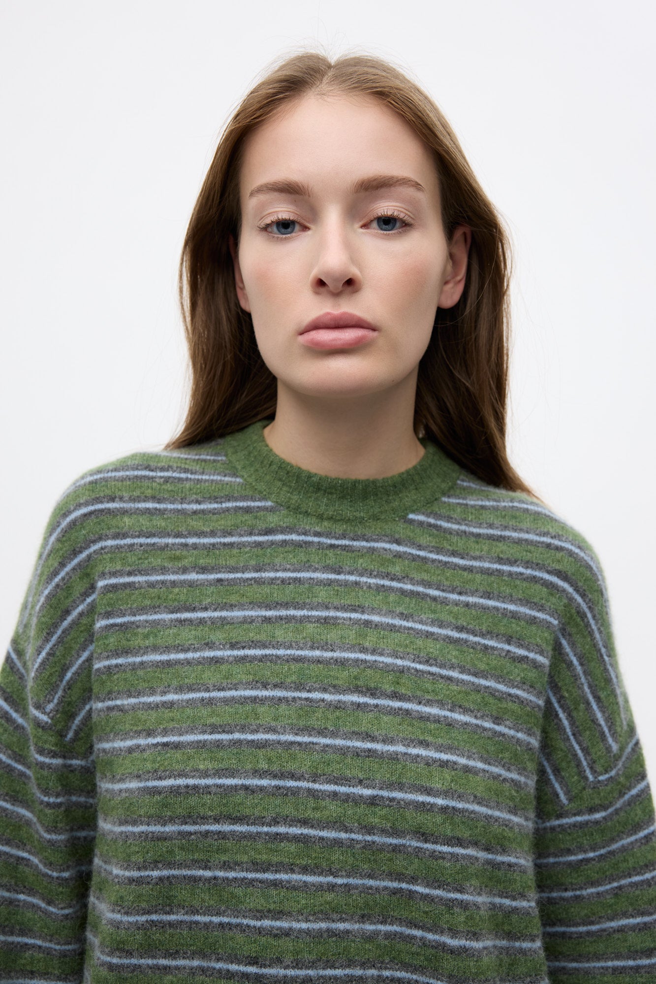 Enada Ls Knit St 7216 - Chive Stripe