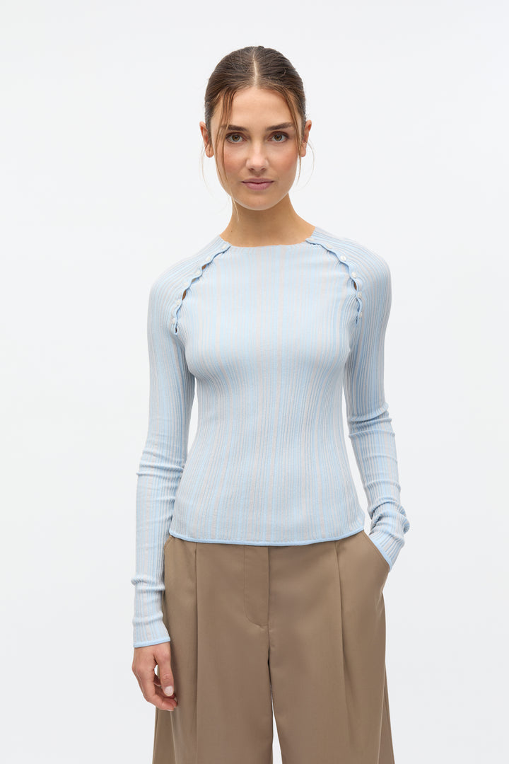 Enlany Ls Knit 7402 - Faded Denim Grey