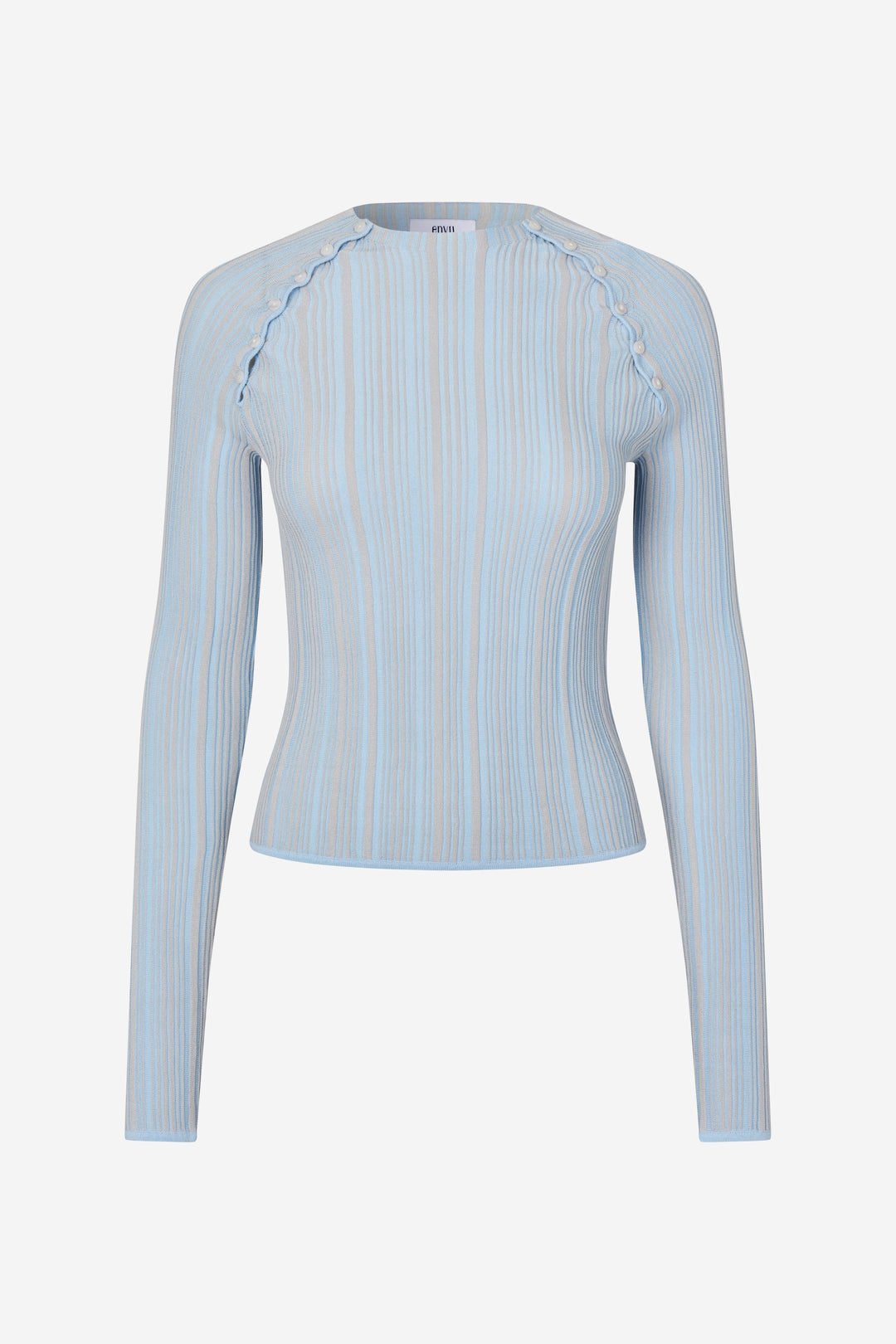 Enlany Ls Knit 7402 - Faded Denim Grey