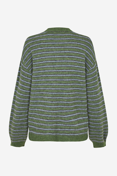 Enada Ls Knit St 7216 - Chive Stripe
