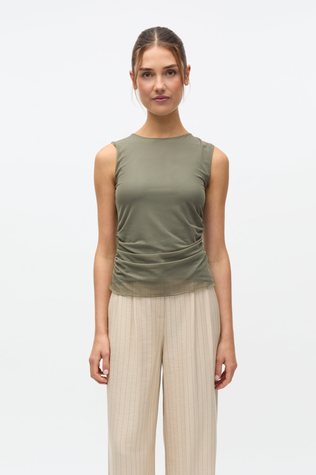 Ennicola Tank Top 7042 - Smokey Olive