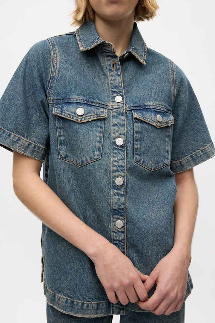 Enmass Ss Shirt 7215 - Tinted Blue