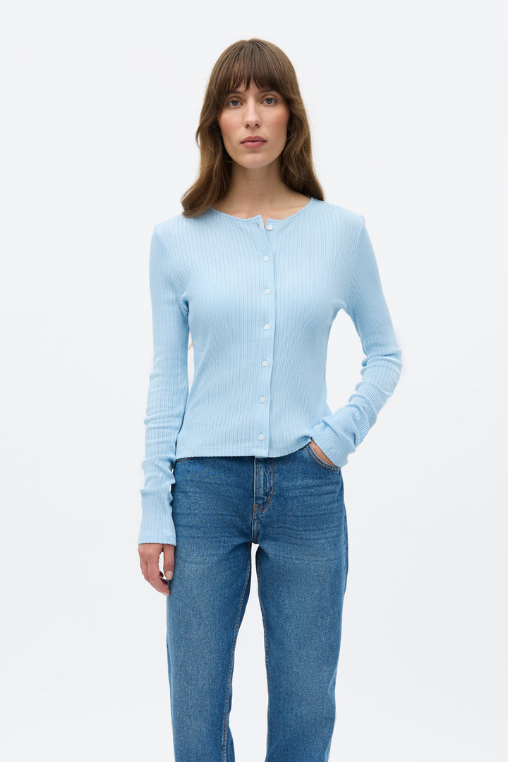 Envolvi Ls Long Cardigan 7275 - Powder Blue