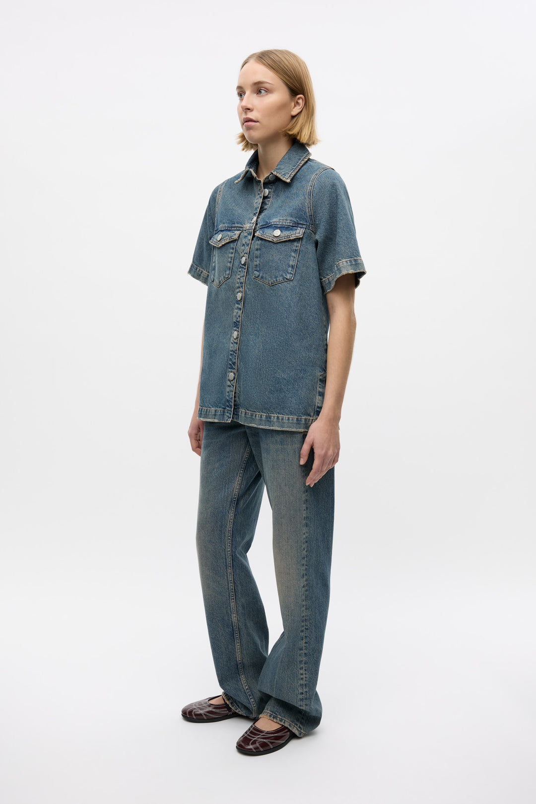 Enmass Ss Shirt 7215 - Tinted Blue