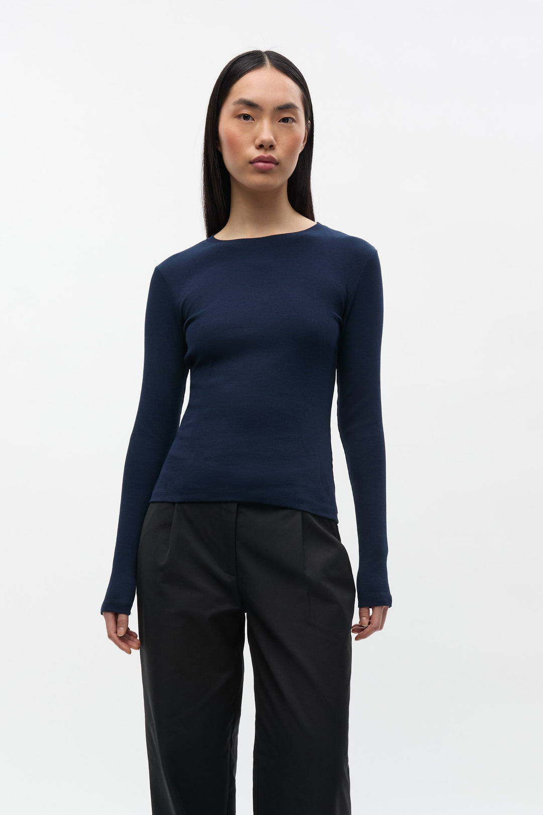 Enally Ls O-N Tee 5314 - Navy Blazer