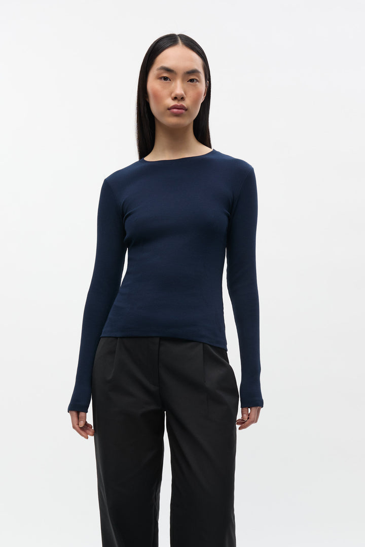 Enally Ls O-N Tee 5314 - Navy Blazer