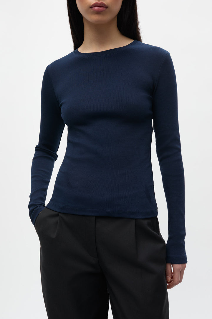 Enally Ls O-N Tee 5314 - Navy Blazer